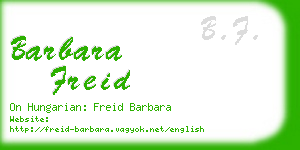 barbara freid business card